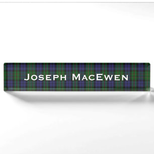 Classic Clan MacEwen Custom Desk Namplate Namensplakette