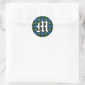 Classic Clan MacKenzie Tartan Monogram Runder Aufkleber (Tasche)