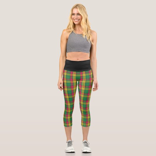 Classic Clan MacMillan Tartan Kariert Capri Leggings (Vorderseite)