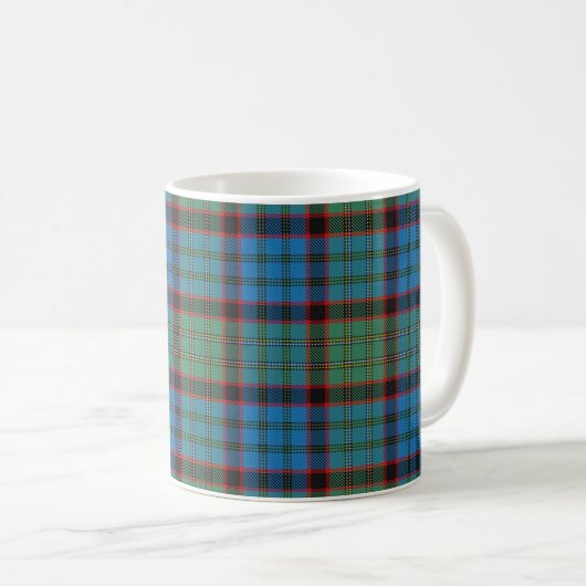 Classic Clan MacNicol Hunting Tartan Kariert Kaffeetasse (VorderseiteRechts)