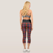 Classic Clan MacPherson Red Tartan Kariert Capri Leggings (Rückseite)