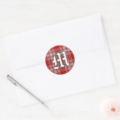 Classic Clan Menzies Monogramm aus rotem und weiße Runder Aufkleber (Umschlag)