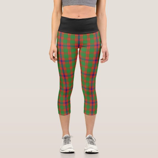 Classic Clan Skene Tartan Kariert Capri Leggings (Vorderseite)