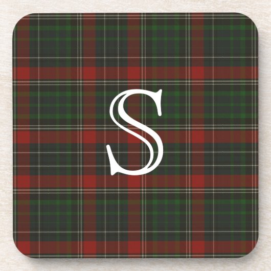 Classic Clan Stuart Kariert Monogram Untersetzer (Vorderseite)