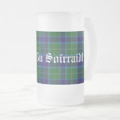Classic Clan Wallace Tartan Kariert Stein Mattglas Bierglas (VorderseiteRechts)