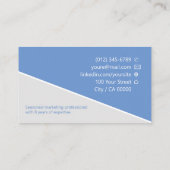 Classic Clean Job Seeker Jobseeker Blue Class Visitenkarte (Rückseite)