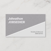Classic Clean Job Seeker Jobseeker Gray Class Visitenkarte (Vorderseite)