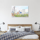 Classic Cleveland River View Leinwanddruck (Insitu (Schlafzimmer))