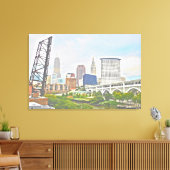 Classic Cleveland River View Leinwanddruck (Insitu (Wohnzimmer))