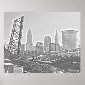 Classic Cleveland River View Skyline Poster (Vorne)