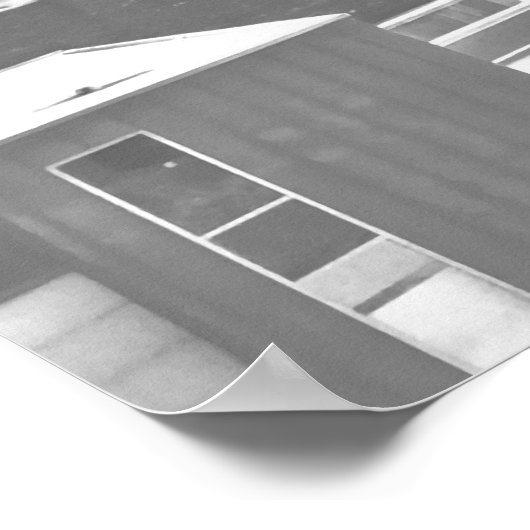 Classic Cleveland River View Skyline Poster (Ecke)