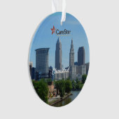 Classic Cleveland Skyline Work Ornament (Vorderseite)