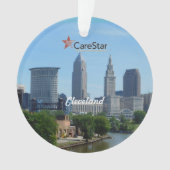 Classic Cleveland Skyline Work Ornament (Vorderseite)