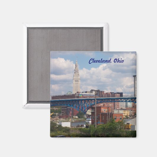 Classic Cleveland View Magnet (Vorderseite/Rückseite)