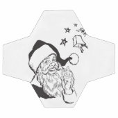 Classic Clipart Santa Claus Schwarz-weiß Retro Fußball (Flach)