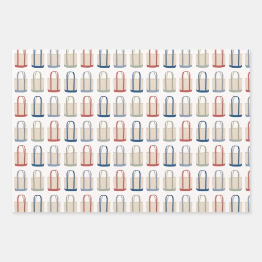 Classic Coastal Tote Bag Beach New England Geschenkpapier Set (Vorderseite 2)