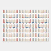 Classic Coastal Tote Bag Beach New England Geschenkpapier Set (Vorderseite)