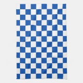 Classic cobalt blue checkerboard geschirrtuch (Vertikal)