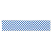 Classic cobalt blue checkerboard kurzer tischläufer (Horizontal)