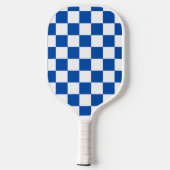 Classic cobalt blue checkerboard pickleball schläger (Rückseite)