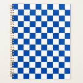 Classic cobalt blue checkerboard planer (Vorderseite)