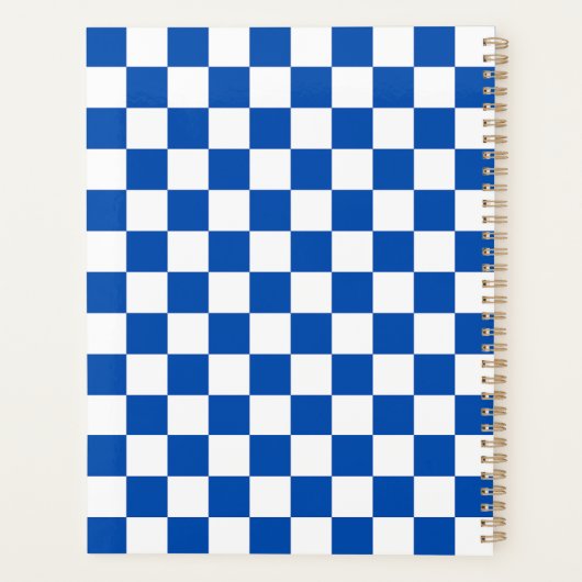 Classic cobalt blue checkerboard planer (Rückseite)