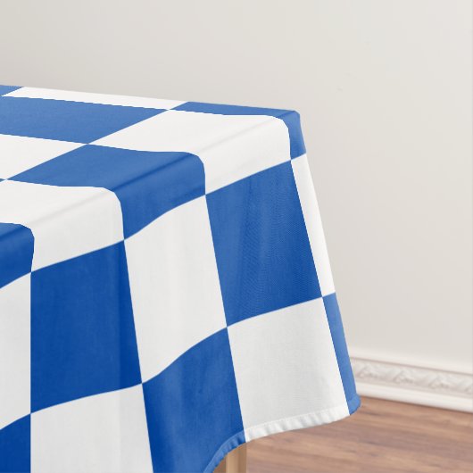 Classic cobalt blue checkerboard tischdecke (Beispiel)