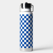 Classic cobalt blue checkerboard trinkflasche (Hinten)