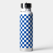 Classic cobalt blue checkerboard trinkflasche (rechts)