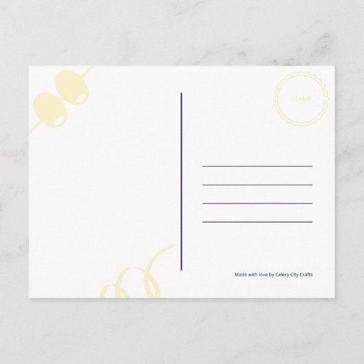 Classic Cocktail Postkarte - Martini (Rückseite)