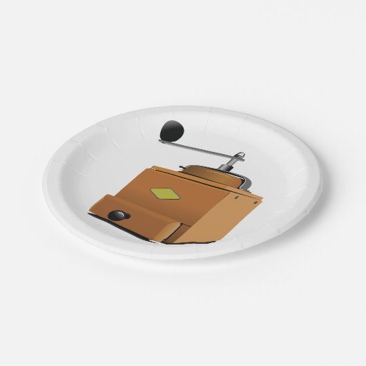 Classic Coffee Grinder Pappteller (Schrägansicht)