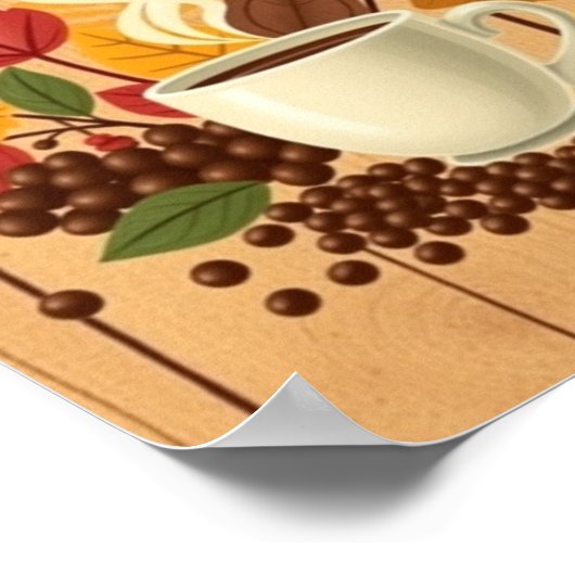 Classic Coffee Illustration Poster (Ecke)