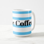 Classic Coffee Tasse - Blue Hoops (VorderseiteRechts)