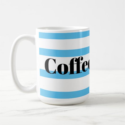 Classic Coffee Tasse - Blue Hoops (Links)