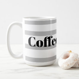 Classic Coffee Tasse - Blue Hoops grau