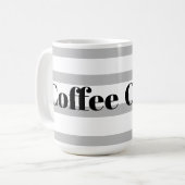 Classic Coffee Tasse - Blue Hoops grau (Vorderseite Links)