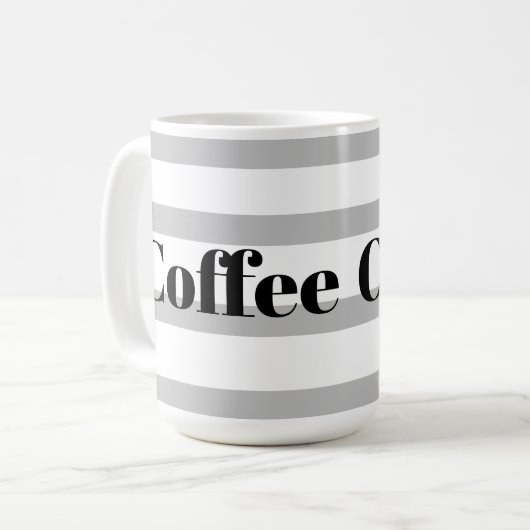 Classic Coffee Tasse - Blue Hoops grau (Vorderseite Links)