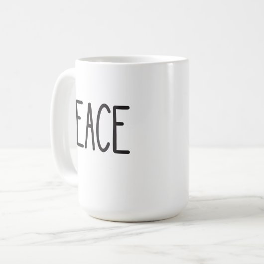 Classic Coffee Tasse: PEACE Kaffeetasse (Vorderseite Links)