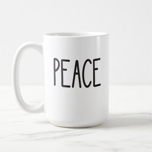 Classic Coffee Tasse: PEACE Kaffeetasse (Links)