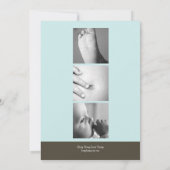 Classic Collage Baby Foto Geburtsankündigung Ankündigung (Rückseite)