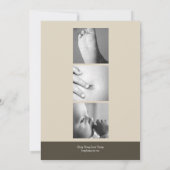 Classic Collage Baby Foto Geburtsankündigung Ankündigung (Rückseite)