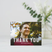 Classic Collegiate Abschluss Vielen Dank Postcard Postkarte (Stehend Vorderseite)