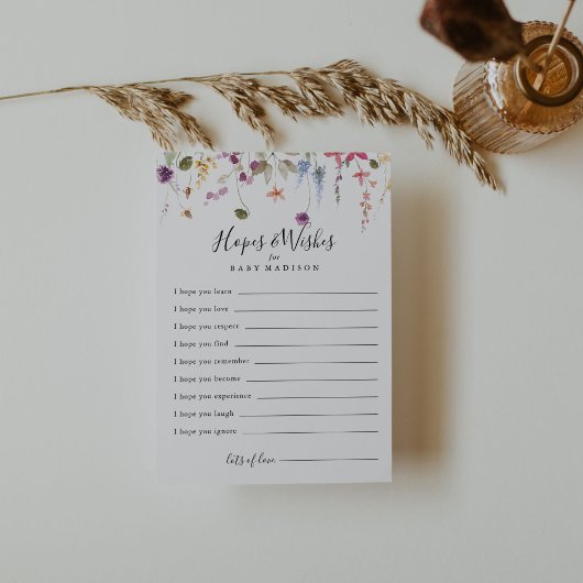 Classic Colorful Baby Dusche Hopplenkarte Postkarte