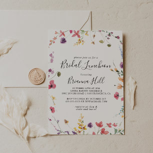 Classic Colorful Bridal Luncheon Brautparty Einladung
