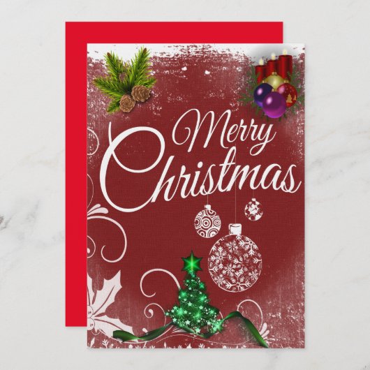 Classic Colorful Frohe Weihnachten (Vorne/Hinten)