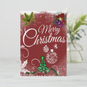 Classic Colorful Frohe Weihnachten (Stehend Vorderseite)