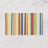 Classic Colorful Stripes Business Cards Visitenkarte (Rückseite)