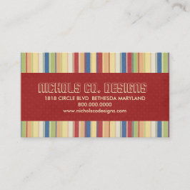 Classic Colorful Stripes Business Cards Visitenkarte
