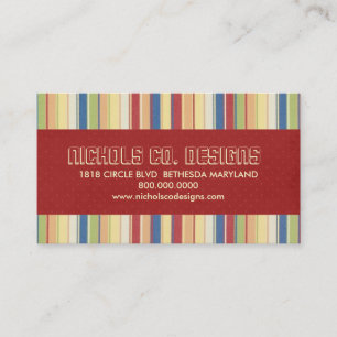 Classic Colorful Stripes Business Cards Visitenkarte