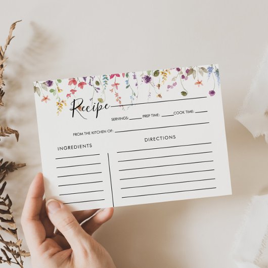 Classic Colorful Wild Brautparty Rezept Card